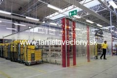 plastove priemyselne PVC zavesy - lamelove clony - ako predelenie priestoru